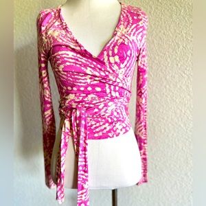 Bright Pink & Ivory Wrap. Daily Practice, Anthropologie ✨Ships Free✨